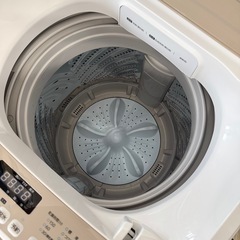 【未使用品‼️】ハイセンス 2024年製 7.5kg全自動洗濯機 静音インバーター制御 高級ガラストップ シャンパンゴールド♪の画像
