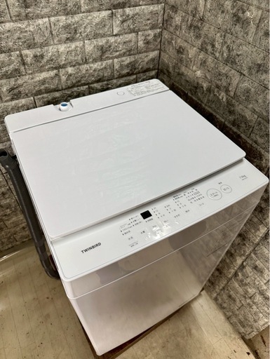 大阪送料無料★3か月保障付き★洗濯機★ツインバード★7kg★2024年★WM-ED70★S-740