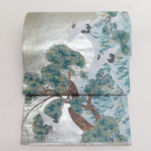 【京袋帯】　花丸文様　六通　京袋帯(正絹) 京袋帯】 花丸文様 六通 京袋帯(正絹)