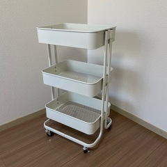 【美品】キッチンワゴン　白色