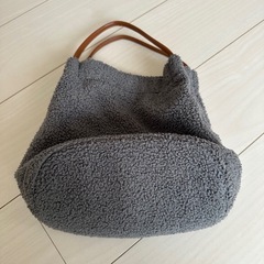 Blucielo nuovo ボアハンドバッグ グレー　ショルダーバッグの画像