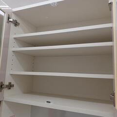 ★ジモティー割あり★4枚扉オープンボード　パモウナ　WH　高さ(H)190×幅 (W)130× 奥行(D)50(cm)の画像