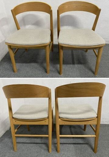 unico/ウニコ SOLK/ソルク ダイニングテーブル/チェア2脚 幅80 オーク