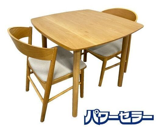 unico/ウニコ SOLK/ソルク ダイニングテーブル/チェア2脚 幅80 オーク