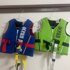 OP ライフジャケット　Sサイズ　青、緑の2つセット