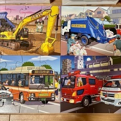 くもんのジグソーパズル【いくぞ はたらくくるま】