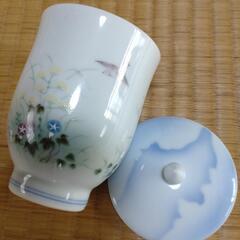 未使用　ペア　蓋付き　湯呑み　茶碗の画像
