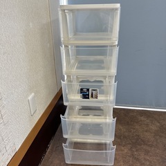 コンパクト収納ケース5段の画像