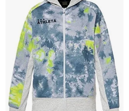 アスレタ 防風スウェットZIPパーカー グレー