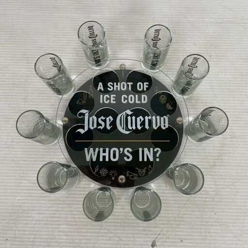 Jose Cuervo】クエルボ ショットグラス 10個セット トレイ付き