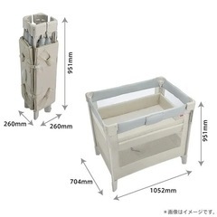 【Aprica】ココネルエアー ベビーベッド　ミニサイズ　の画像
