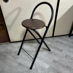 【美品】カインズ 折りたたみ 木製カウンターチェア①