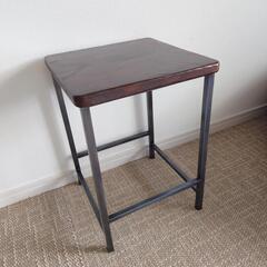 B新品 アイアンスツール サイドテーブル イス