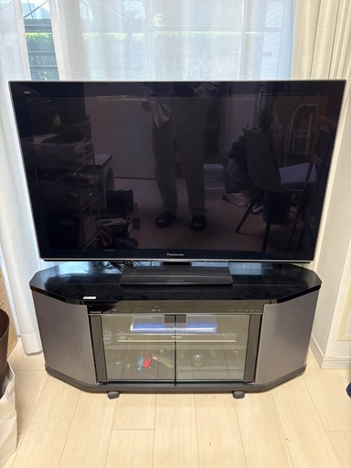 大型テレビ+Blu-ray+スピーカースタンド付き