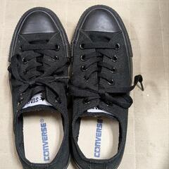 美品!!　CONVERSE スニーカー 黒 ブラック 23.5cm