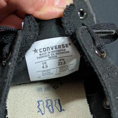 美品!!　CONVERSE スニーカー 黒 ブラック 23.5cmの画像