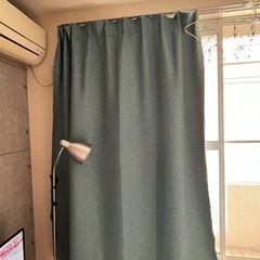 IKEA 遮光カーテン ブルー