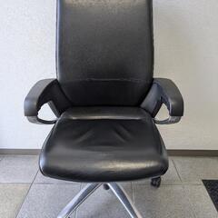 【中古美品】革張り社長椅子/KOKUYOオフィスチェア