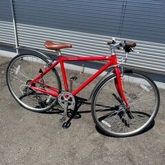 サイクルベースあさひ 28インチ ウィークエンド 7段変速 自転車  クロスバイク 赤 札幌 東区の画像