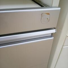 特別値下げ！★ジモティ割あり★ NITORI 食器棚 シルバー H200×D50×W105 クリーニング済み OJ9314の画像