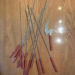 バーベキュー串12本と串が熱い時に使う道具