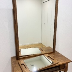 天然木製片面ドレッサー・セット面の画像
