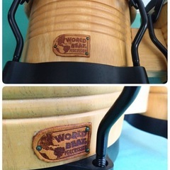 ● World Beat Percussion ボンゴ ラテン 太鼓 パーカッション 打楽器 約 7/8.5インチ  趣味 パフォーマンス ディスプレイ オブジェ インテリア 木製 中古 ③の画像