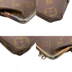 ルイヴィトン LOUIS VUITTON ポーチ モノグラム USA がま口 ブラウン