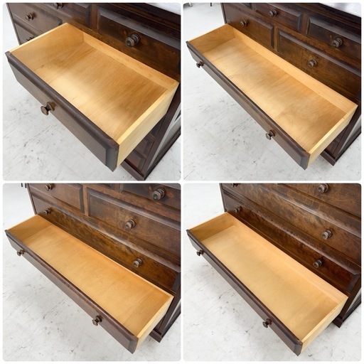 アウトレット 【お買い得‼️】高級♪ 北海道民芸家具 119cm幅5段