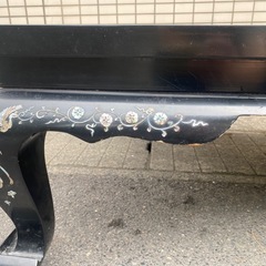 螺鈿細工 座卓 ローテーブル センターテーブル 黒漆 漆塗り の画像