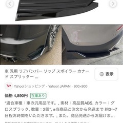 リアバンパーカナードの画像