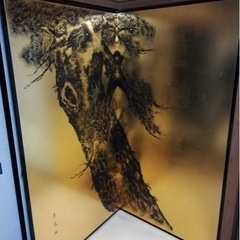 160万円以上 金箔屏風 +掛け軸セット　175×180 保管品