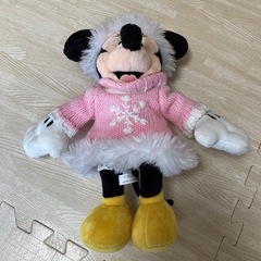 Disney ★ ミニーマウス　ぬいぐるみ　レトロ　希少の画像