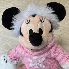 Disney ★ ミニーマウス　ぬいぐるみ　レトロ　希少の画像