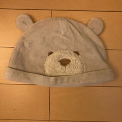 クマ耳付きベルベットニット帽