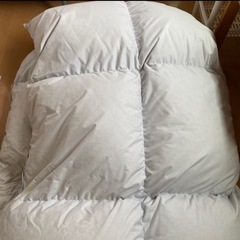 羽毛掛け布団と毛布 2枚の画像