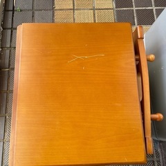 CD 折りたたみデスク&チェア　収納付き　キャスター　デスクチェア　移動式の画像