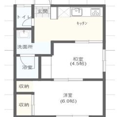 小松粟津町２Kアパート 洋室 風情ある粟津温泉街に住める物…