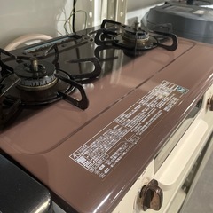 【ジモティー割】パロマ 2017年製 2口ガスコンロ ティラミス 都市ガス（ID949）の画像
