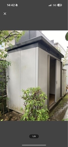 INABA イナバ物置 H2,260×W2,450×D1,300mm 鍵無し 解体済み (kg 