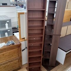 ★ジモティ割あり★  タワー型収納ラック ブラウン H165×D...