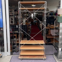 在庫2  無印良品　MUJI  ステンレスユニットシェルフ　ハンガーラックの画像