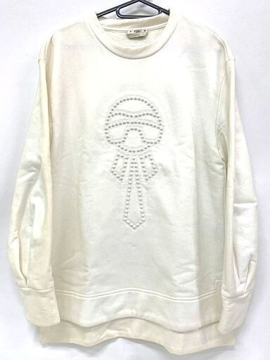 FENDI トレーナー ホワイト スタッズ カール・ラガーフェルド コットン60％ ポリエステル40％ スウェット フェンディ