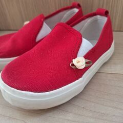 キッズ室内シューズ【16cm　赤】の画像