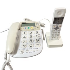 【中古】SHARP コードレス電話 ホワイト　子機1台付き　JD...