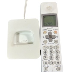 【中古】SHARP コードレス電話 ホワイト　子機1台付き　JD-V33CWの画像