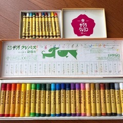 クレヨン・色鉛筆・赤青鉛筆・絵の具・のりの画像