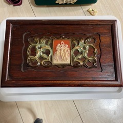 オルゴール付き　ジュエリー アクセサリーボックス　昭和レトロ　宝石箱　