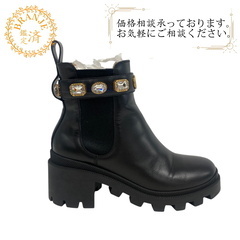 グッチ GUCCI 24 ブーツ GGマーモント ベルクロストラ...