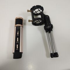 Zealsound USBコンデンサーマイク　本体＋スタンド　中古の画像